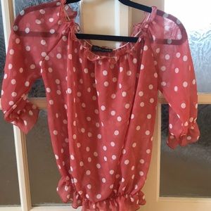 Polka dot blouse size small